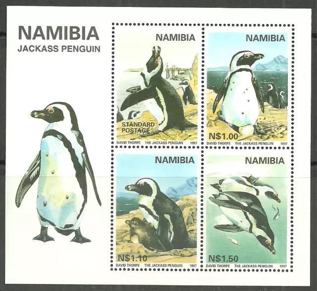Namibia - Eyeglass Penguin Block 27 Mint 1997 Mi. 841-844
