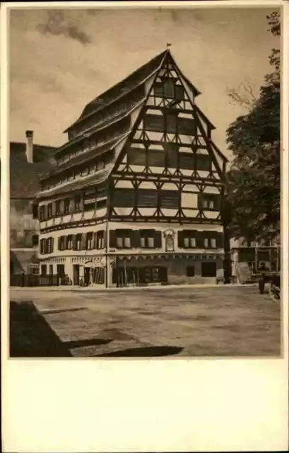 MEMMINGEN Siebendächerhaus seltener alter Heimatbeleg im Postkarten Format ~1940