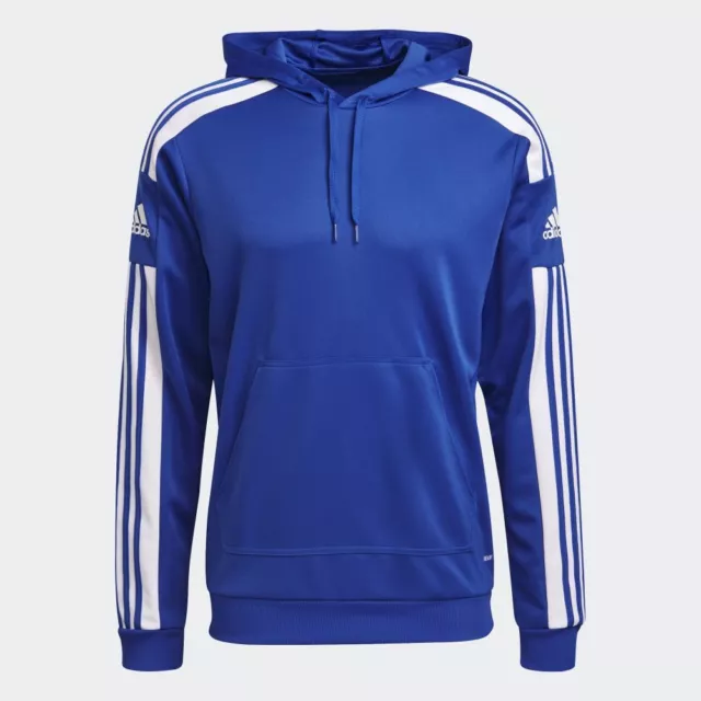 Felpa con cappuccio Adidas Squardra da uomo blu felpa con cappuccio pista top taglia large