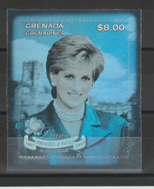 Grenada - Grenadines 1998 Hologramm $8 Prinzessin Diana 1 Val. MNH MF78485