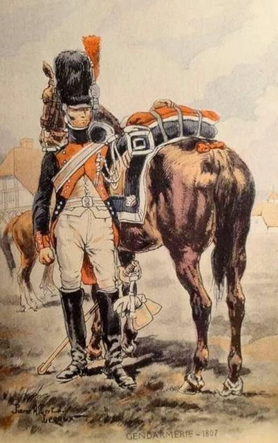 Tableau Sur Toile Soldat Cavalier Empire - 50x70 Cm - Neuf Sous Emballage
