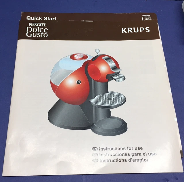 Manual for Nescafe Dolce Gusto Espresso Machine. KRUPS!!