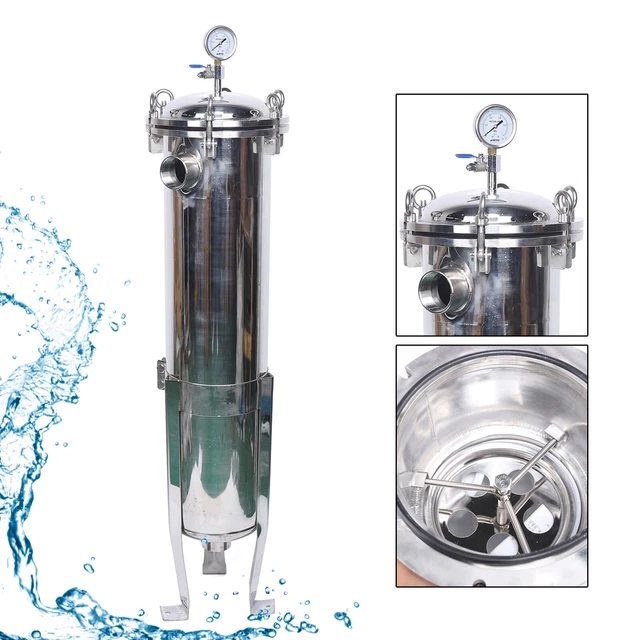 304 Stainless Steel 2" Npt Bag Filter Housing Multi-purpose Filtering Equipment