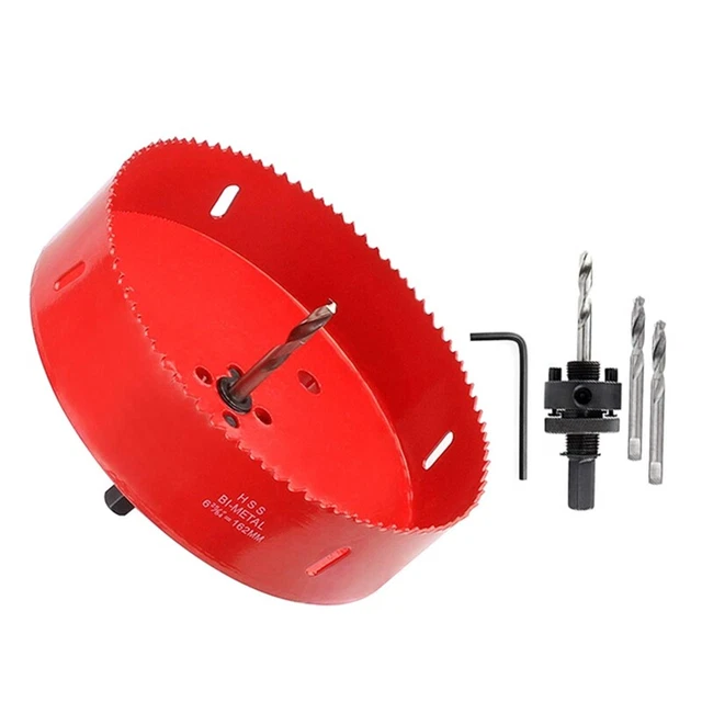 6-3/8 Pollice Cutter Tool - Profondità di Taglio 38Mm HSS Bi-Metal Hole Cut G1O9