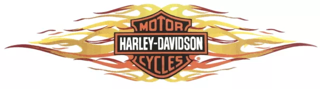 Aufkleber Harley-Davidson Bar + Shield Flammen 20 x 6 cm Airbrush Tank Helm