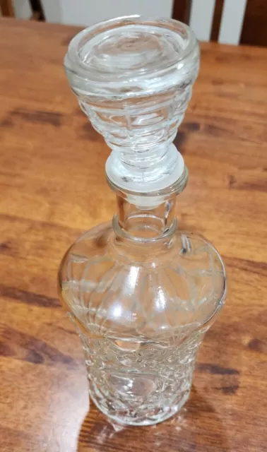 Vintage Scotch Whisky Decanter Bottle & Lid Glass