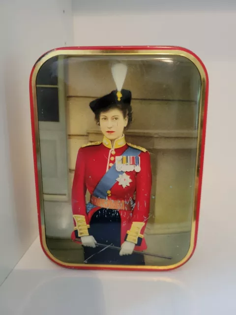 Vtg Queen Elizabeth II Coronation Toffee Tin Edward Sharp & Sons Maidstone Kent