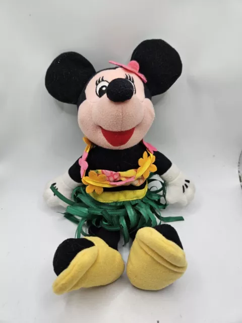 Disney Plush Hula Minnie (Minnie Mouse) 9.5" Bean Bag Plush