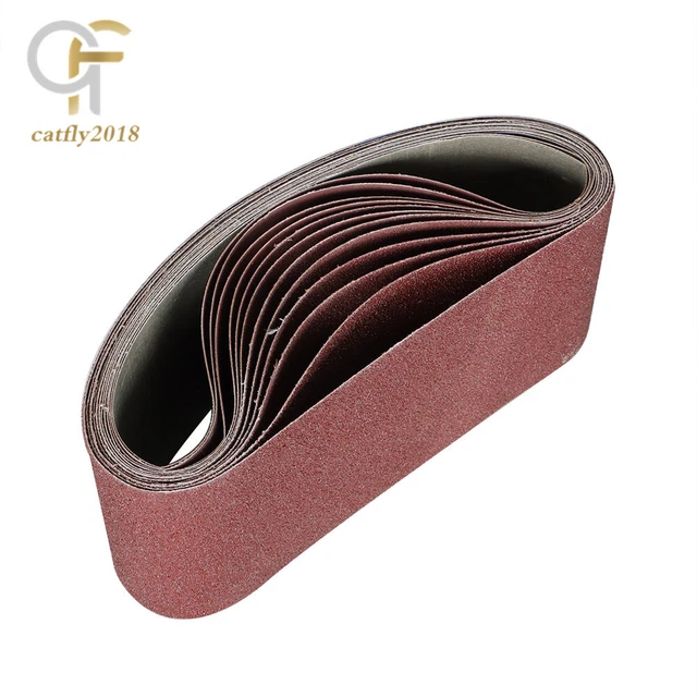 12 Pack 4×24" Sanding Belts 60 80 120 150 240 400 Grit Belt Sandpaper New