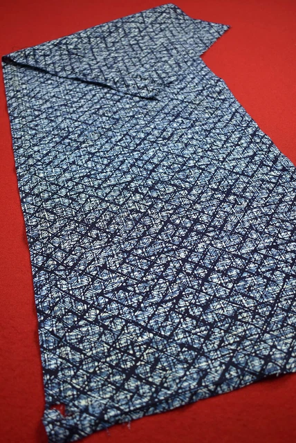 Vintage Japanese Fabric Cotton Antique Boro Patch Indigo Blue Dyed 38.2"/MM52/55