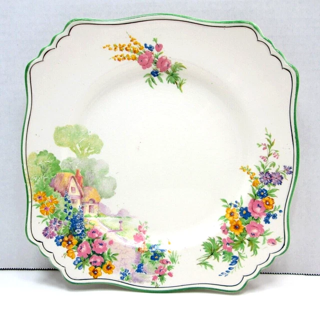 Royal Winton Grimwades England Lelworthy Pattern Luncheon Plate Vtg 1934-1950