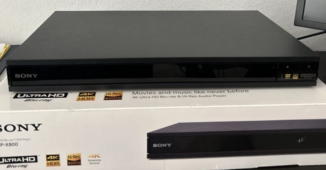 SONY UBP-X800 ULTRA HD 4K 3D Blu-Ray / DVD SACD Player w/ Remote-WORKS ...