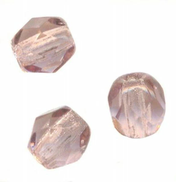100 PERLES FACETTES DE BOHEME  3 mm LIGHT AMETHYST  port gratuit