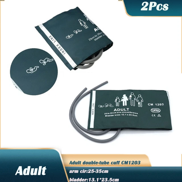 2Pcs For Adult Blood Pressure Cuff NIBP Cuff Double Tube 25-35 arm circumference
