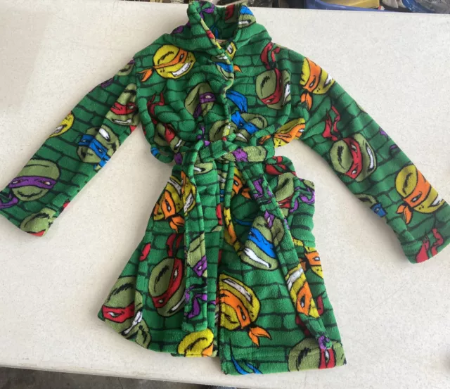 Nickelodeon TMNT Robe Boys Size (M)8 Teenage Mutant Ninja Turtles Warm Bathrobe