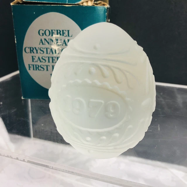 1979 GOEBEL Annual Crystal Glass EASTER EGG First Edition in Original Box
