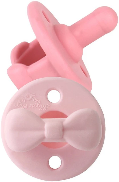 Itzy Ritzy Sweetie Soother Bow Pacifier Set One Size Pink