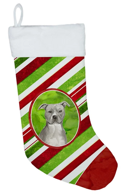 Christmas Snowflakes Staffordshire Bull Terrier Stocking CK4039CS