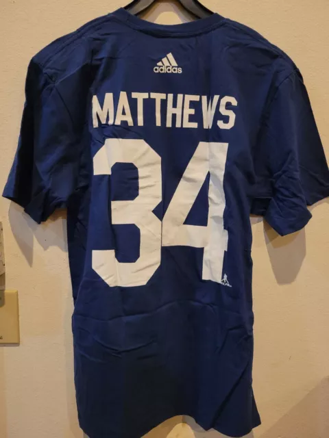Adidas Nhl T-Shirt Toronto Maple Leafs Auston Matthews Blue Size L