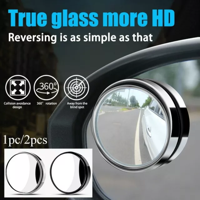 360-degree adjustable and rotating car rear-view auxiliary blind spot mirror