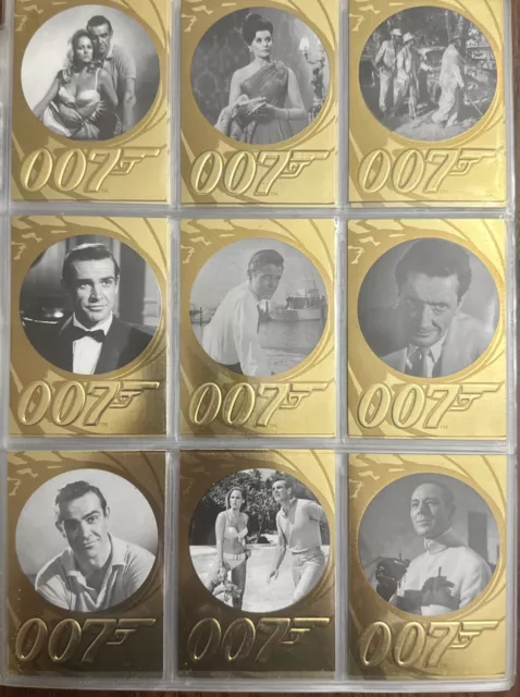 James Bond 007 50th Anniversary Series 1 & 2 Gold Foil Cards Complete Sets