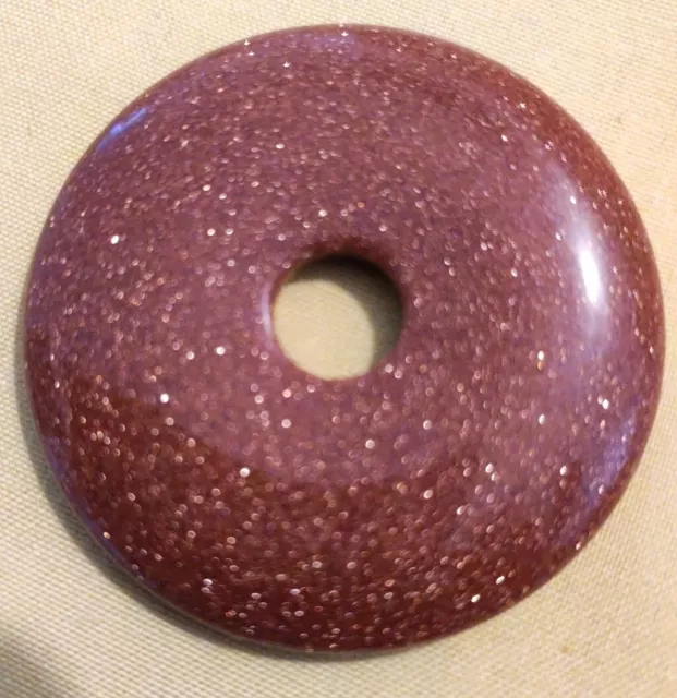 ❤️  Hobbyauflösung ❤️Edelstein Donut Goldfluss D = ~ 50 mm ❤️