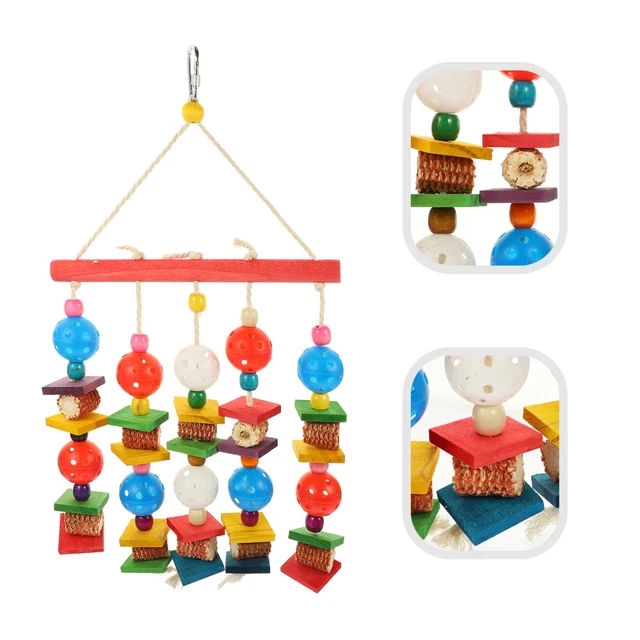 Juguete decorativo para pájaros shoteet cuerda molar pájaro bucke juguete morder pájaros