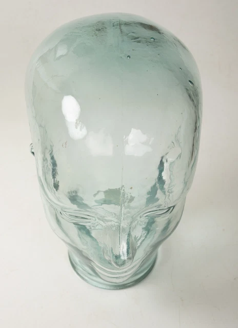 Clear Glass Mannequin Head (A3L) Hat Wig Display Holder (JSF6) 11.5" Hollow