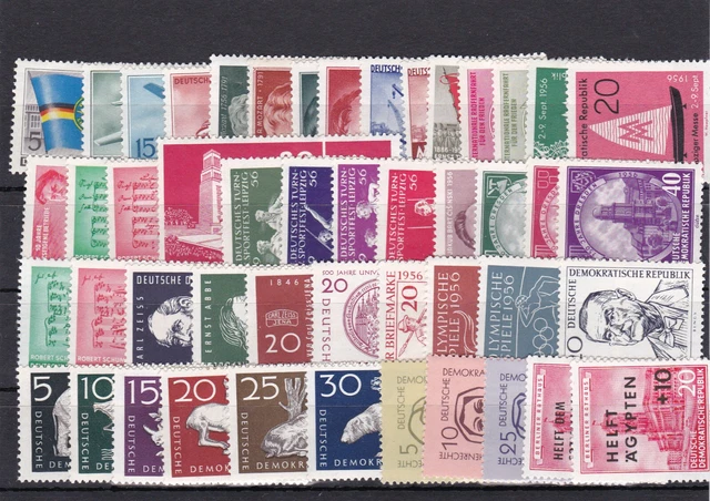 (K 441) DDR, ohne Block kpl. Jahrgang 1956**