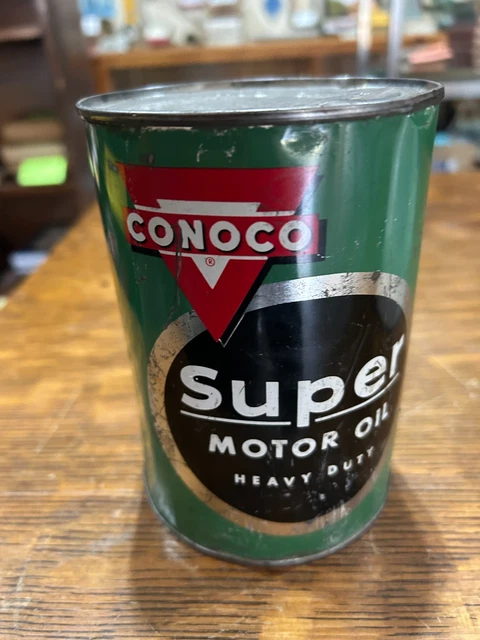 6 CANS: CONOCO Super Motor Oil(full) 2 Mobil, Arco, John Deere(full ...