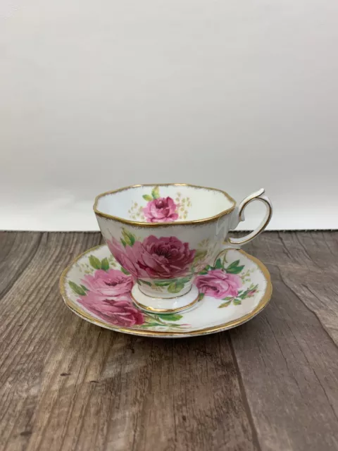 Royal Albert American Beauty Vintage Tea Cup with Pink Roses