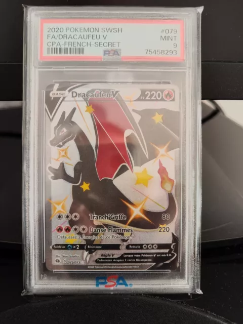 Carte Pokémon Dracaufeu 079/073 Shiny V Epée et Bouclier