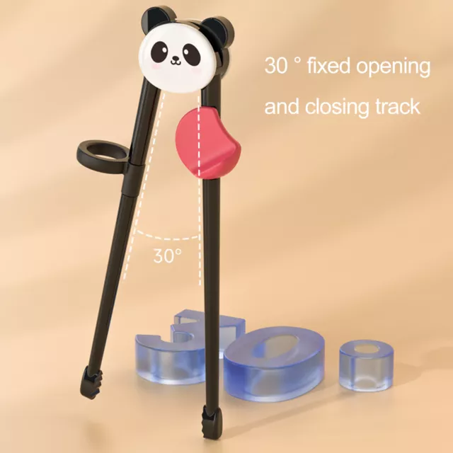 1 Pair Baby Chopsticks Widen Head Food Pick Panda Shape Toddle Feeding Training 3