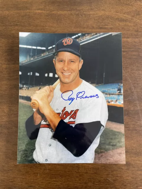 ROY SIEVERS SIGNED AUTOGRAPHED 8x10 PHOTO WASHINGTON SENATORS