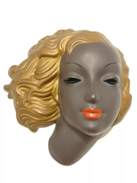 Goldscheider Frauenkopf 50er Jahre Wandmaske Keramik Porzellan Kopf Sammlerstück