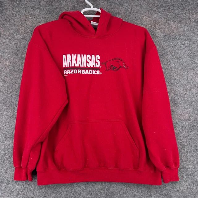 Arkansas Razorbacks Sweatshirt Mens Large Red Sweater Hoodie College Football