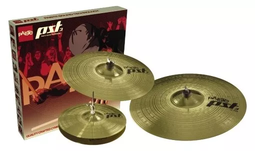 Set Paiste Piatti Batteria 14" Charleston HiHat 16" Crash 20" Ride Drum Cymbals