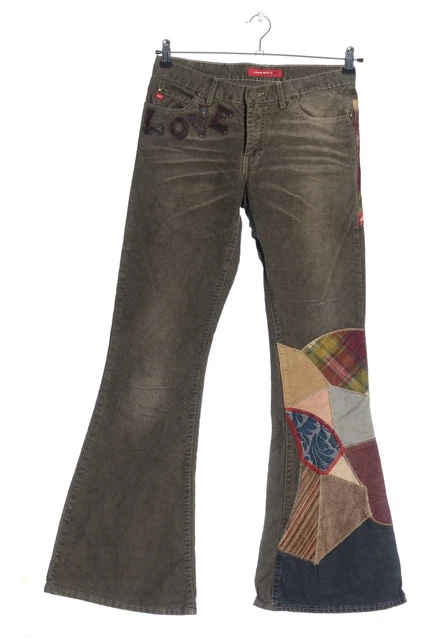MISS SIXTY Schlaghose Damen Gr. DE 36 hellgrau-braun-blau Casual-Look