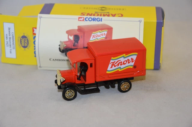 Camionnette Ford T Van La Vache Grosjean - Jouet Corgi Classics 1/43 - Boîte Et Certificat - Occasion état Neuf