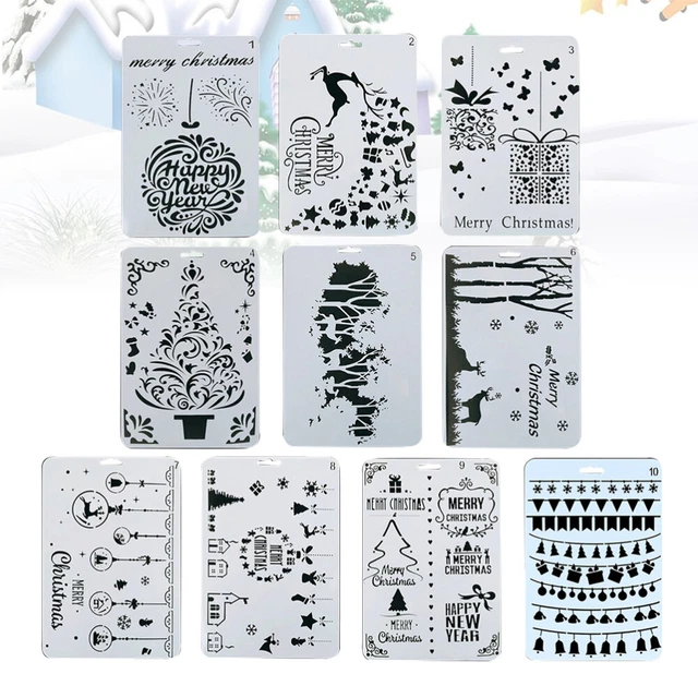10pcs Urlaub Zeichnung Schablonen Malerei Vorlage Zeichnung Blatt