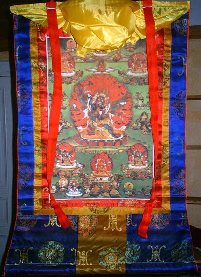 Thangka aus Tibet Bardo 58 zornvolle Gottheiten bouddha