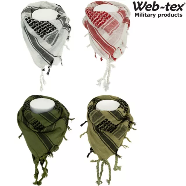 Web-Tex Military Shemagh Mask 100% Cotton Army Face Disguise Head Sand Scarf Sas