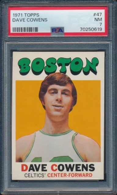 1971 Topps Basketball Dave Cowens ROOKIE #47 PSA 7 CELTICS NM HOF