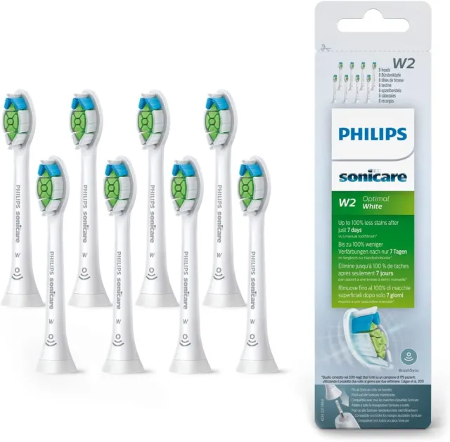 Cabezales de repuesto óptimos para inodoro Philips HX6068 Sonicare 8 piezas para cepillo de dientes eléctrico