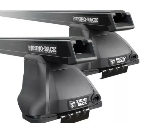 Rhino Pair of HD Roof Racks Colorado RC ISUZU Dmax 4dr Ute Crew Cab 2008 to 2011