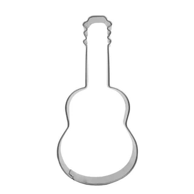 5x Gitarre Form Backform Backen Keksform Edelstahl Ausstechformen Ausstecher Neu 2