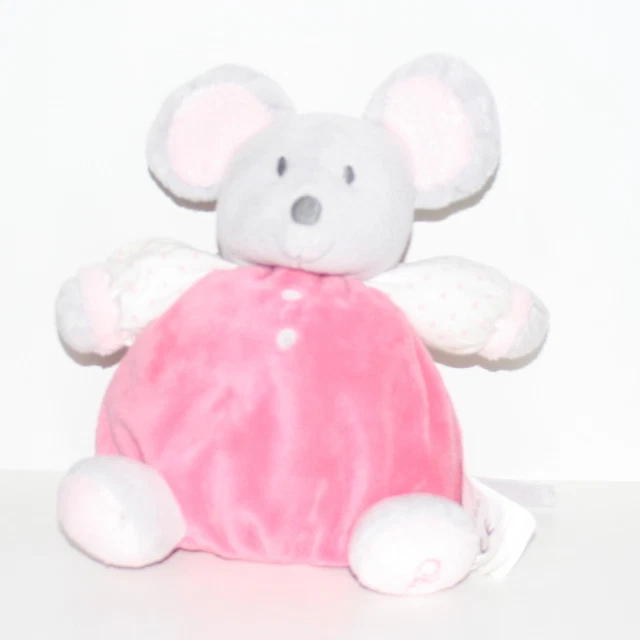 Doudou Souris Obaïbi - Rose gris