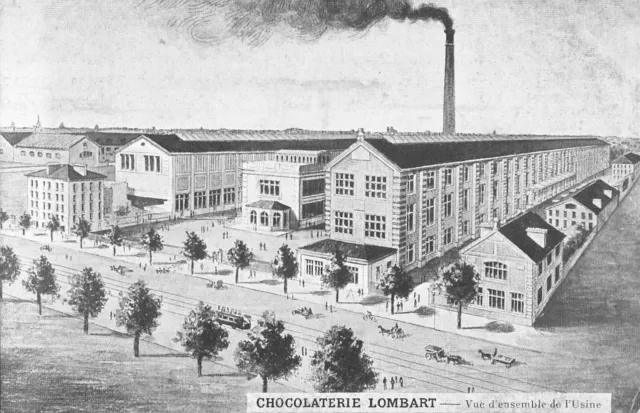 Cp Illustree Chocolaterie Lombart Vue D'ensemble De L'usine - 27935