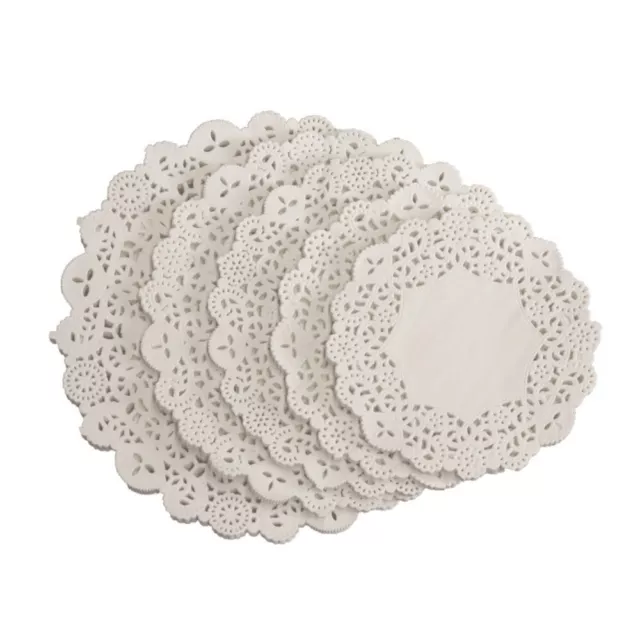 Birthday Party Cake Mat Paper Lace Placemat Lace Coaster White Round Doilies