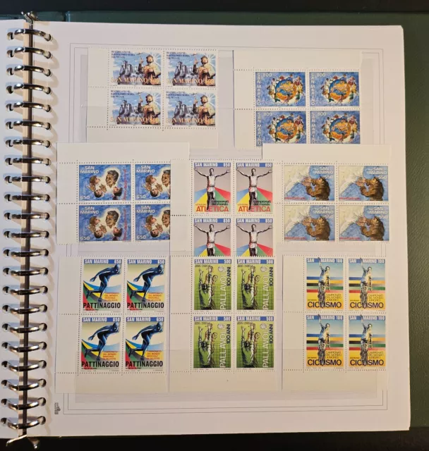 S.Marino-Grande Lotto 60 Quartine Anni 1992/94/95/97 Bordi di foglio Nuovi MNH**